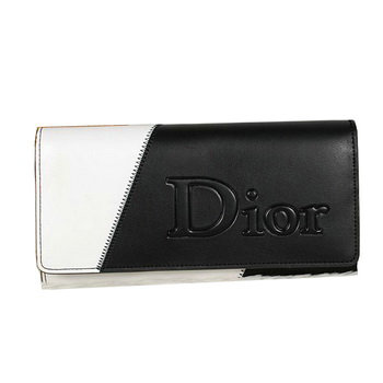 dior bi-fold wallet calfskin 119 black&white - Click Image to Close